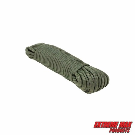 EXTREME MAX Extreme Max 3008.0478 OD Green Type III 550 Paracord Commercial Grade - 5/32" x 50' 3008.0478